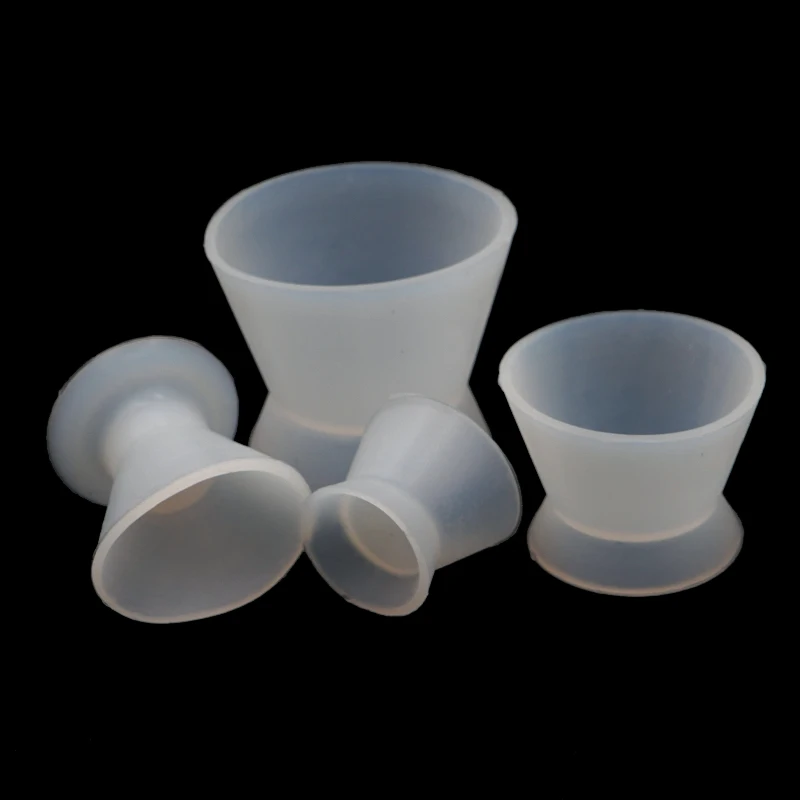 4pcs Dental Materials Mixing Cup Silicone Mix Bowl Use Dappen Dishes Teeth Whitening Dentistry laboratory Tool