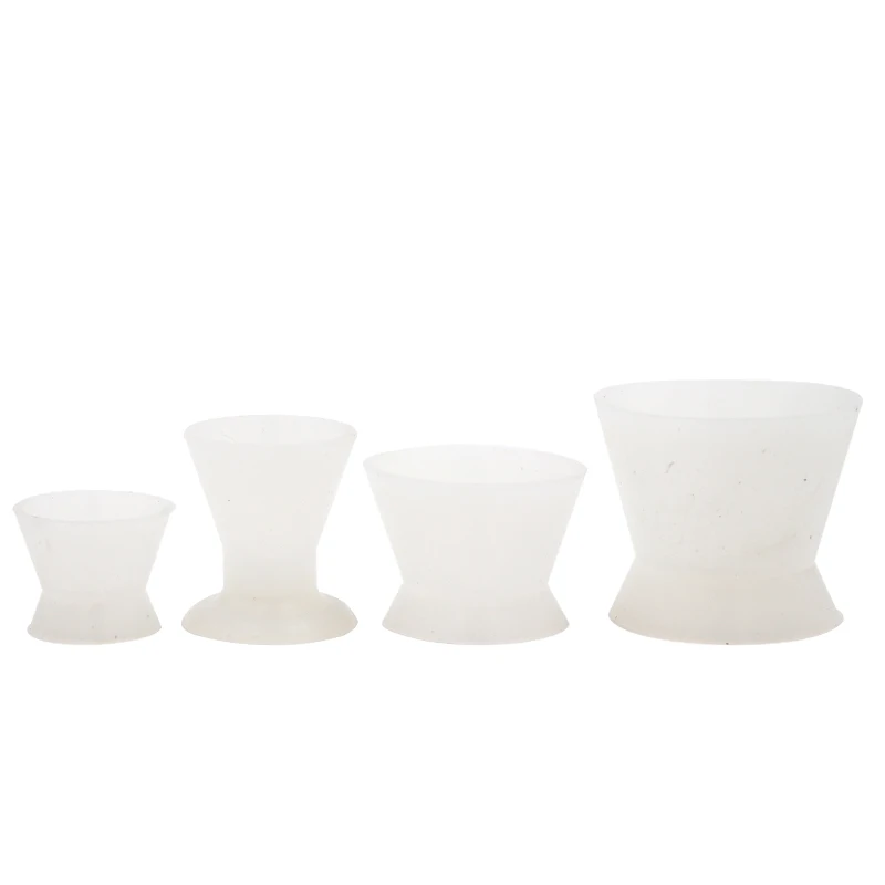 4pcs Dental Materials Mixing Cup Silicone Mix Bowl Use Dappen Dishes Teeth Whitening Dentistry laboratory Tool