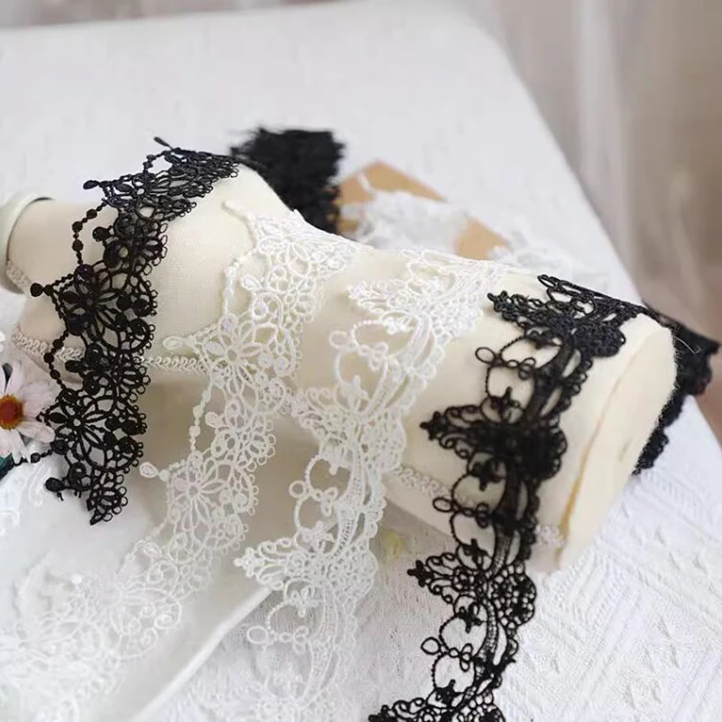1Yard High Quality Lace Accessories Water Soluble Embroidery Ribbon Sewing Supplies DIY Clothing Sewing Lace 5cm Wide