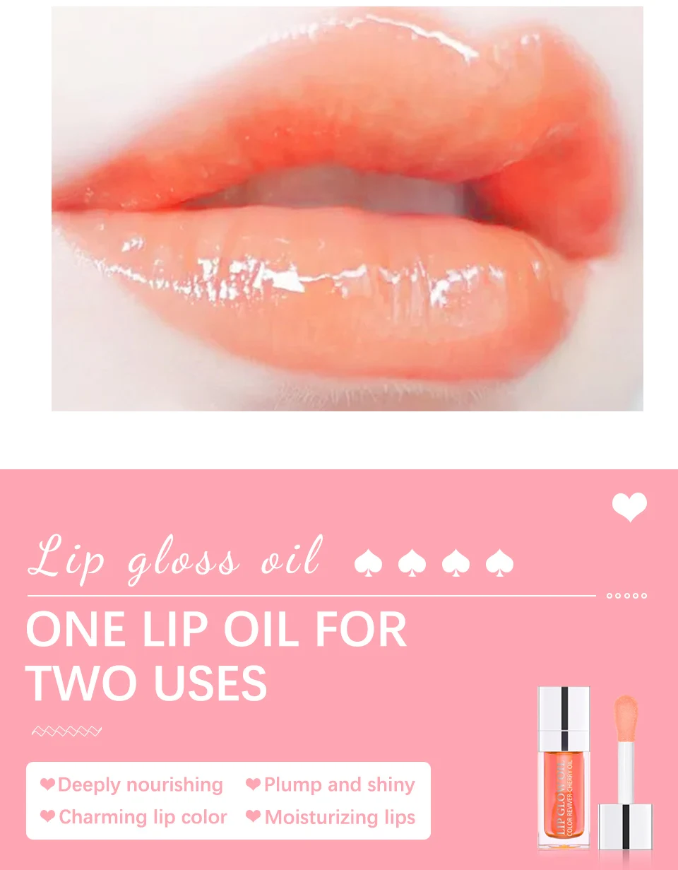 Crystal Jelly Moisturizing Lip Oil Plumping Lip Gloss Makeup Sexy Plump Lip Glow Oil Tinted Lip Plumper