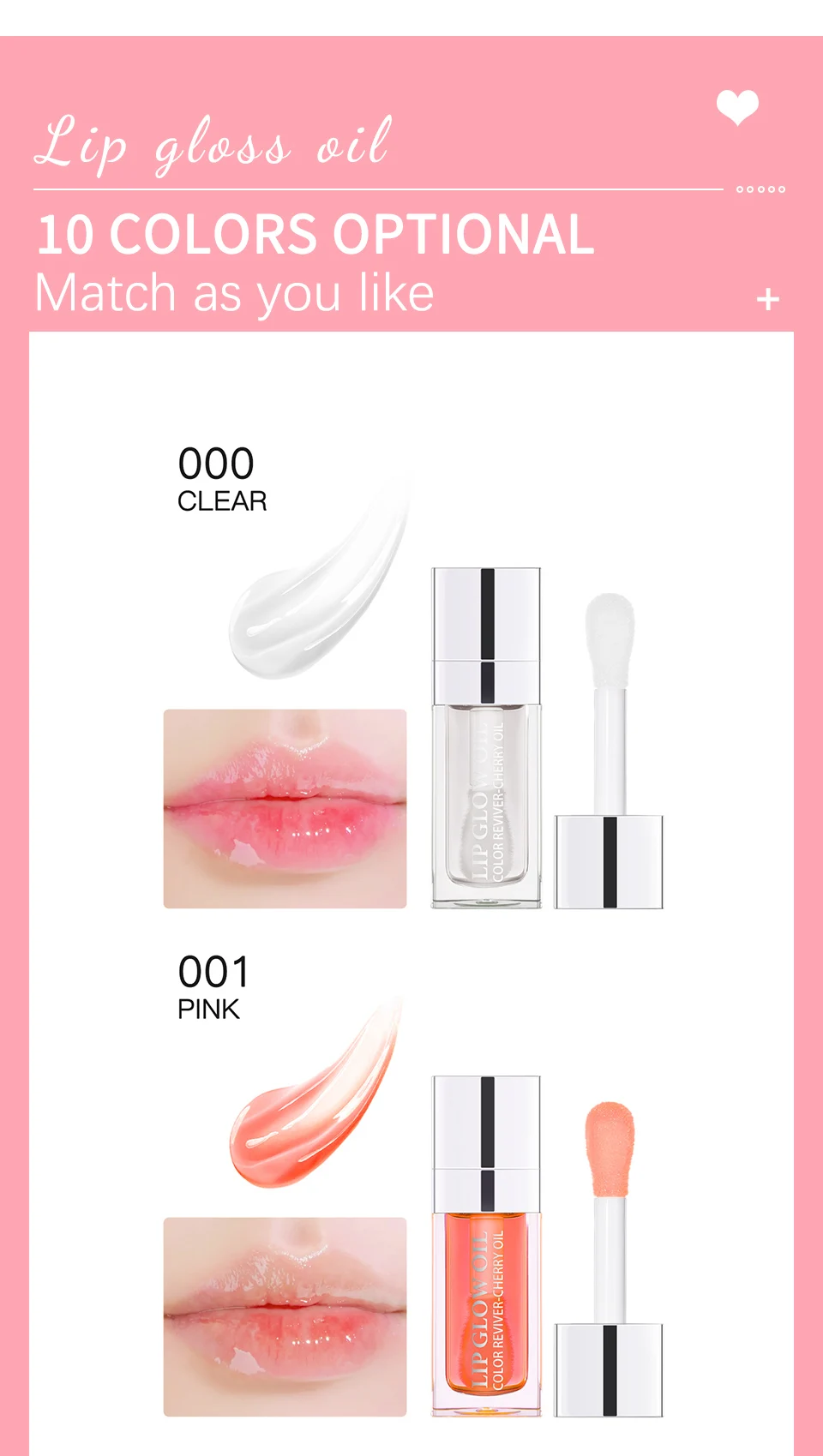 Crystal Jelly Moisturizing Lip Oil Plumping Lip Gloss Makeup Sexy Plump Lip Glow Oil Tinted Lip Plumper