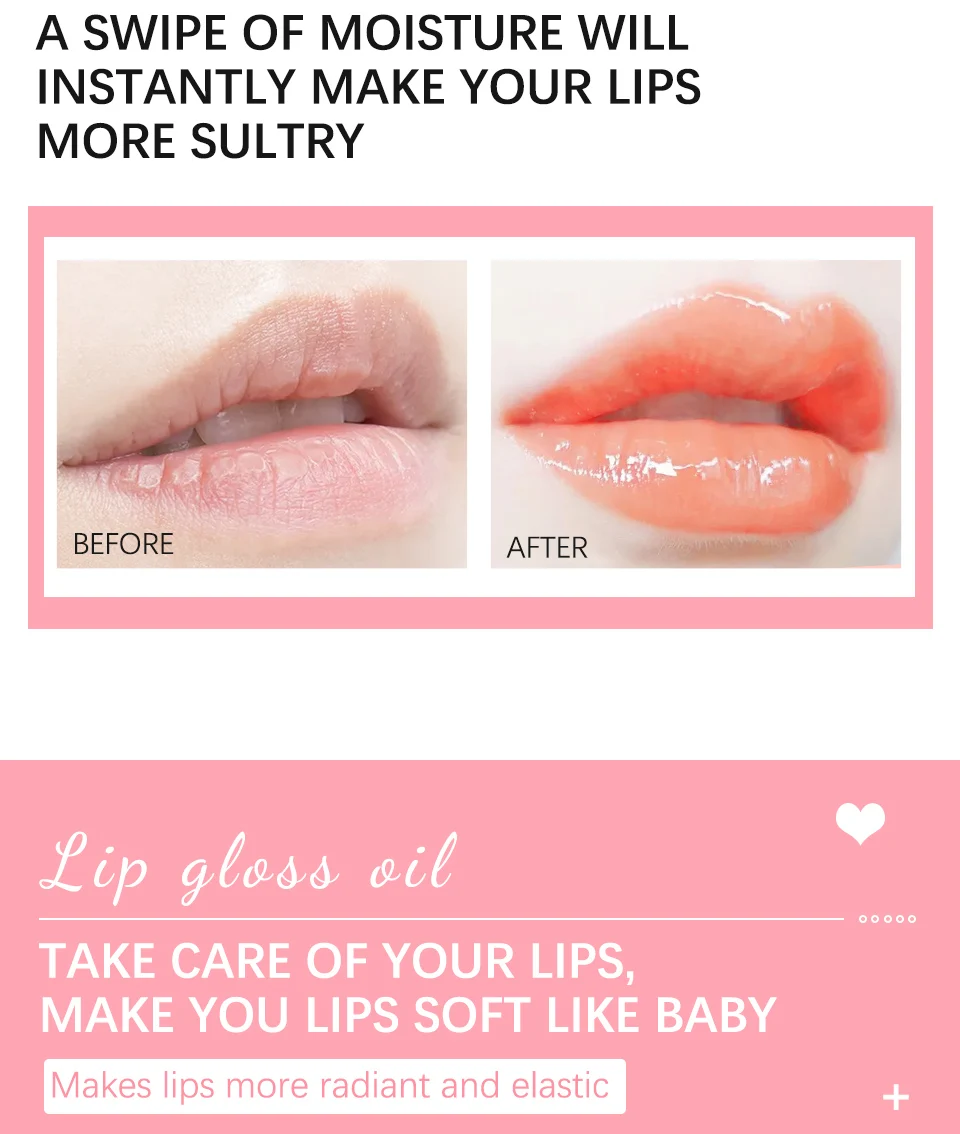 Crystal Jelly Moisturizing Lip Oil Plumping Lip Gloss Makeup Sexy Plump Lip Glow Oil Tinted Lip Plumper