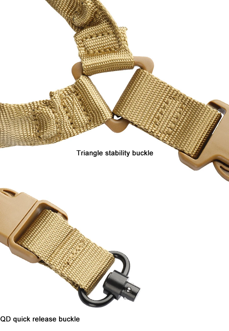 Shot Gun Belt Hunting Accessories Tactical Gear Tactical Single Point Gun Sling Shoulder Strap Rifle Rope Belt QD Metal Buckle