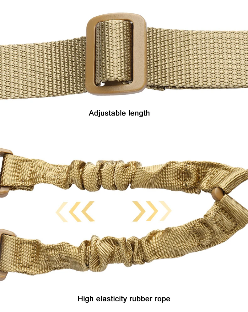 Shot Gun Belt Hunting Accessories Tactical Gear Tactical Single Point Gun Sling Shoulder Strap Rifle Rope Belt QD Metal Buckle