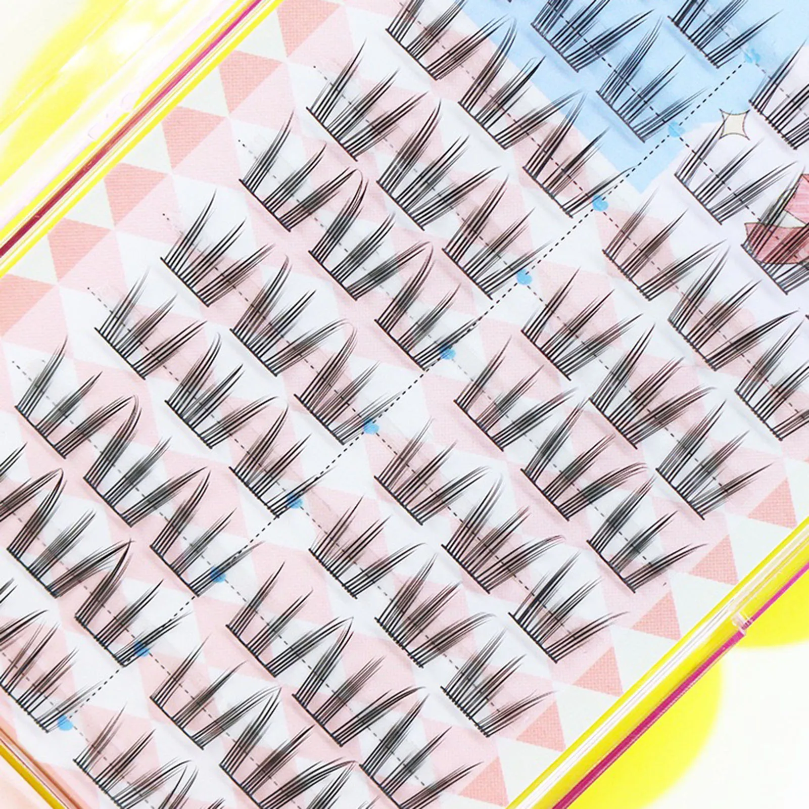 10 Rows Sunflower False Eyelashes Black Natural Manga Lashes Anime Eyelashes Large Capacity Eyelashes Extension Chinese Makeup