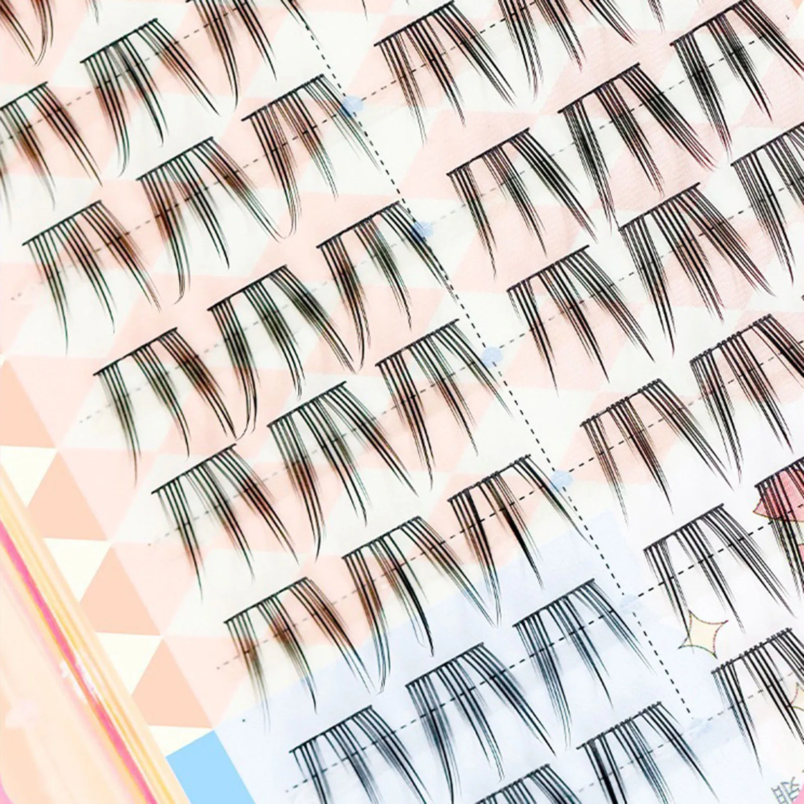 10 Rows Sunflower False Eyelashes Black Natural Manga Lashes Anime Eyelashes Large Capacity Eyelashes Extension Chinese Makeup