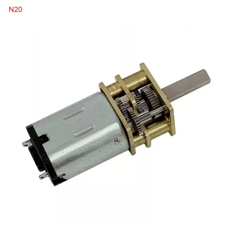 DC 3V/6V/12V N20 N30 Mini Metal Gear Motor Straight Output Shaft 15-1000RPM Slow Speed High Torque Worm All Metal Gearbox Motor