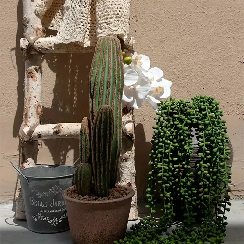 Lifelike Artificial Lush Hanging Succulents Home Wedding Green Plant Wall Hanging Vine Decorative Plant Wall Balcony Outdoor