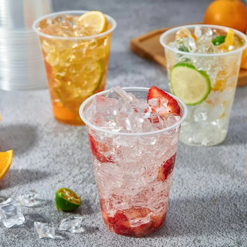 50/100PCS Disposable Clear Plastic Cup Outdoor Picnic Plastic Cup Drinking Cup for Parties Birthdays Weddings Camping Utensils