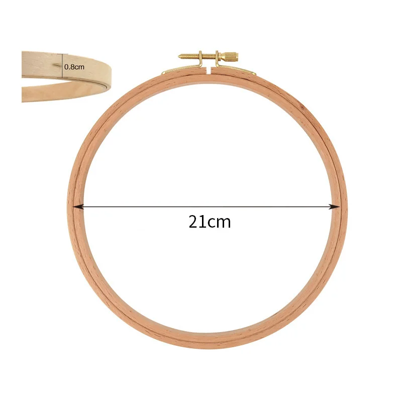 4-12inches Beech Round Wooden Embroidery Hoops Frame Set Cross Stitch Embroidery Hoop Rings Home Sewing Craft Tool
