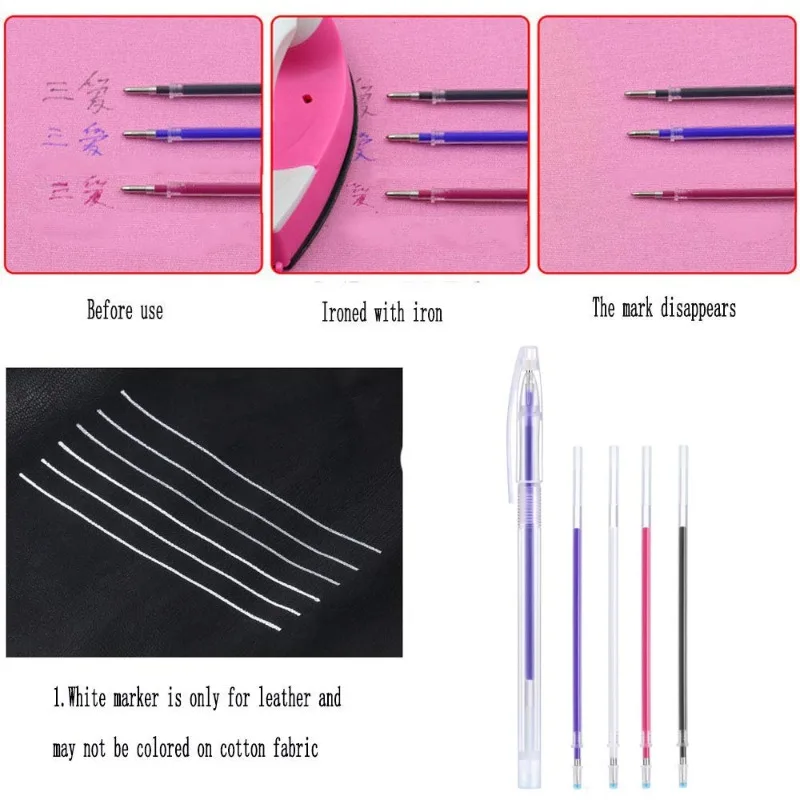 High-temperature Disappearing Pen Refill Fading Pen Special For Clothing DIY Leather Heating Rough Water Erasing Pen