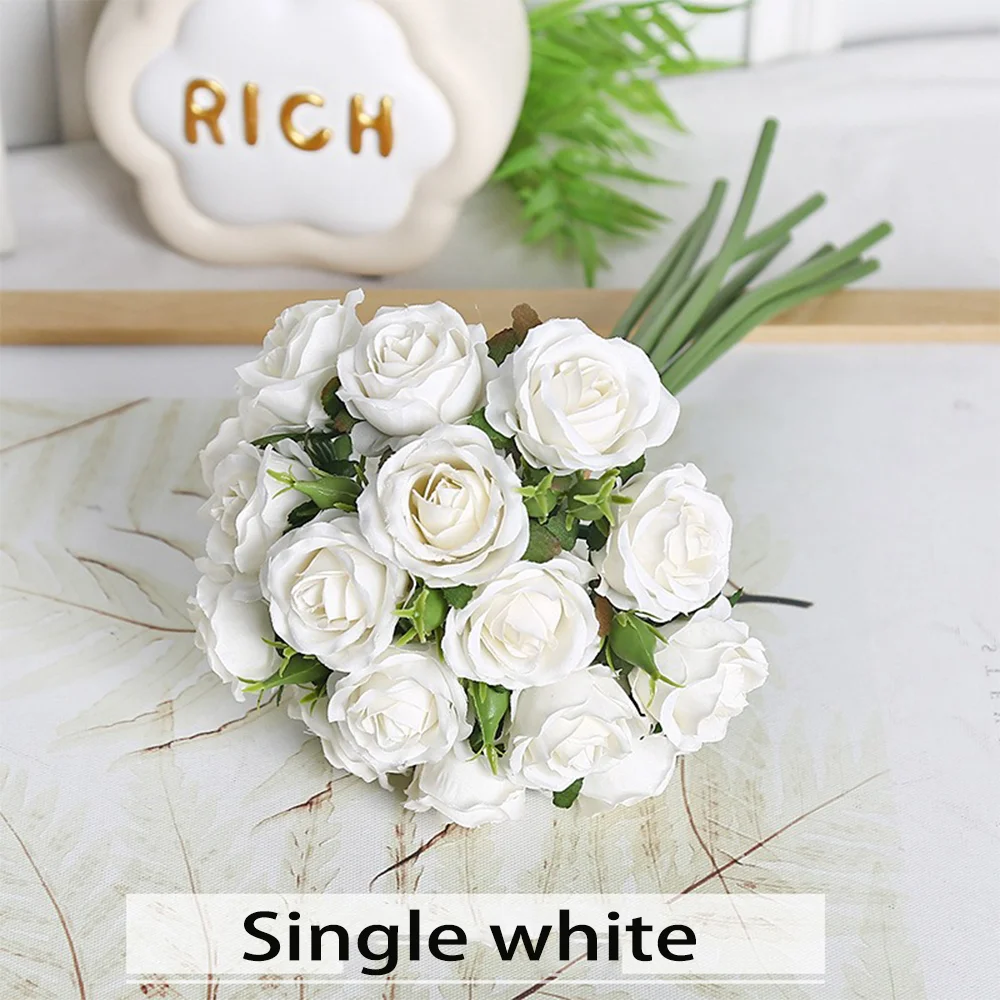 18 Individual Roses in Hand, Finished Flower Bouquet, Living Room Decoration, Artificial Flower