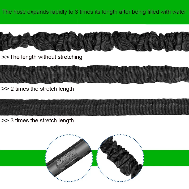High-Pressure Car Wash Hose Expandable Magic Hose Pipe Home Garden Watering Hose Multi-Function Gardening Cleaning Water Sprayer