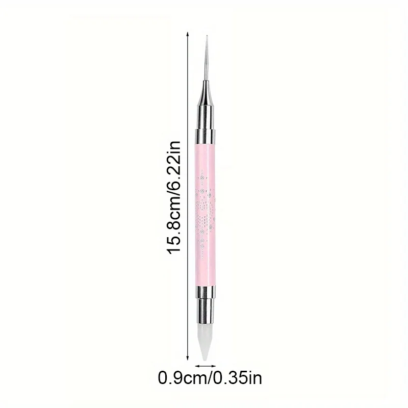 Nail Art Dotting Pen Double End Painting DIY Brush Rhinestone Handle Diamond Picker Manicure Dotting Tool Nail Accessories