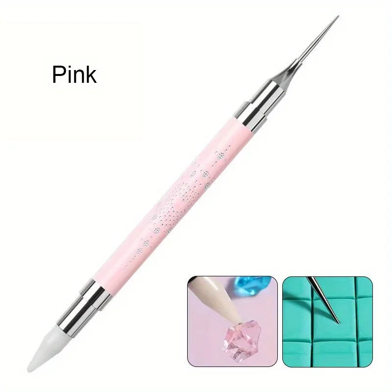 Nail Art Dotting Pen Double End Painting DIY Brush Rhinestone Handle Diamond Picker Manicure Dotting Tool Nail Accessories