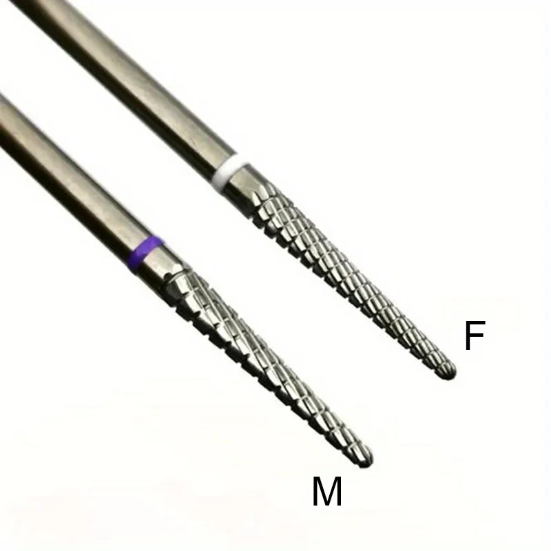 1/2Pcs Carbide Cuticle Clean Nail Bit Cone Nail Drill Bits Electric Grinding Burr Manicure Drills Nails Accessories Tools