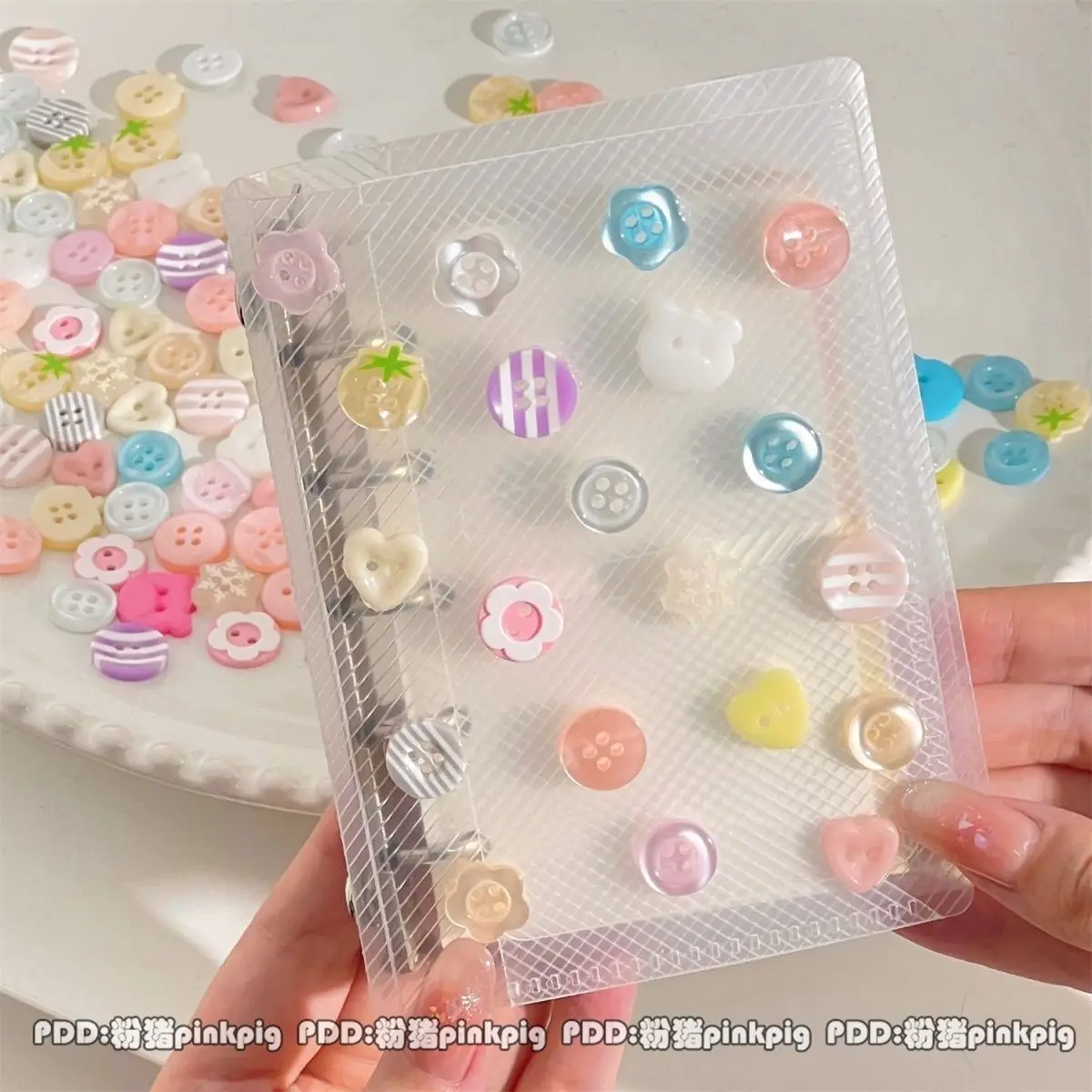 40Pcs Mixed Color Handmade Resin Round 2/4-hole Button for Sewing Clothes Accessories Crafts Scrapbooking DIY Apparel Supplie