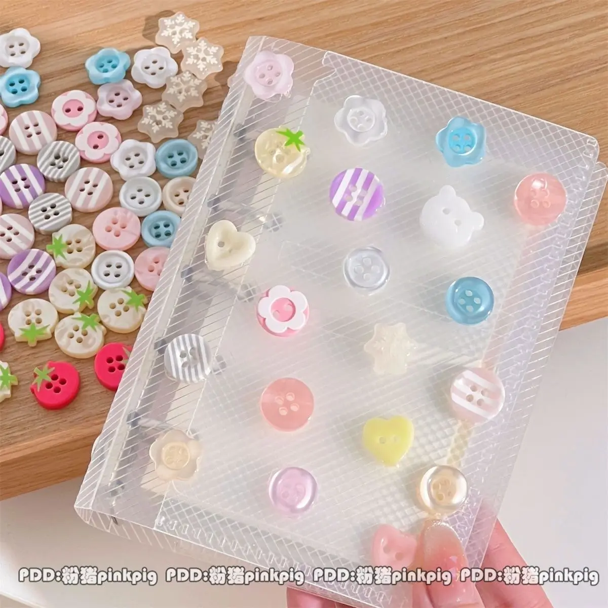 40Pcs Mixed Color Handmade Resin Round 2/4-hole Button for Sewing Clothes Accessories Crafts Scrapbooking DIY Apparel Supplie