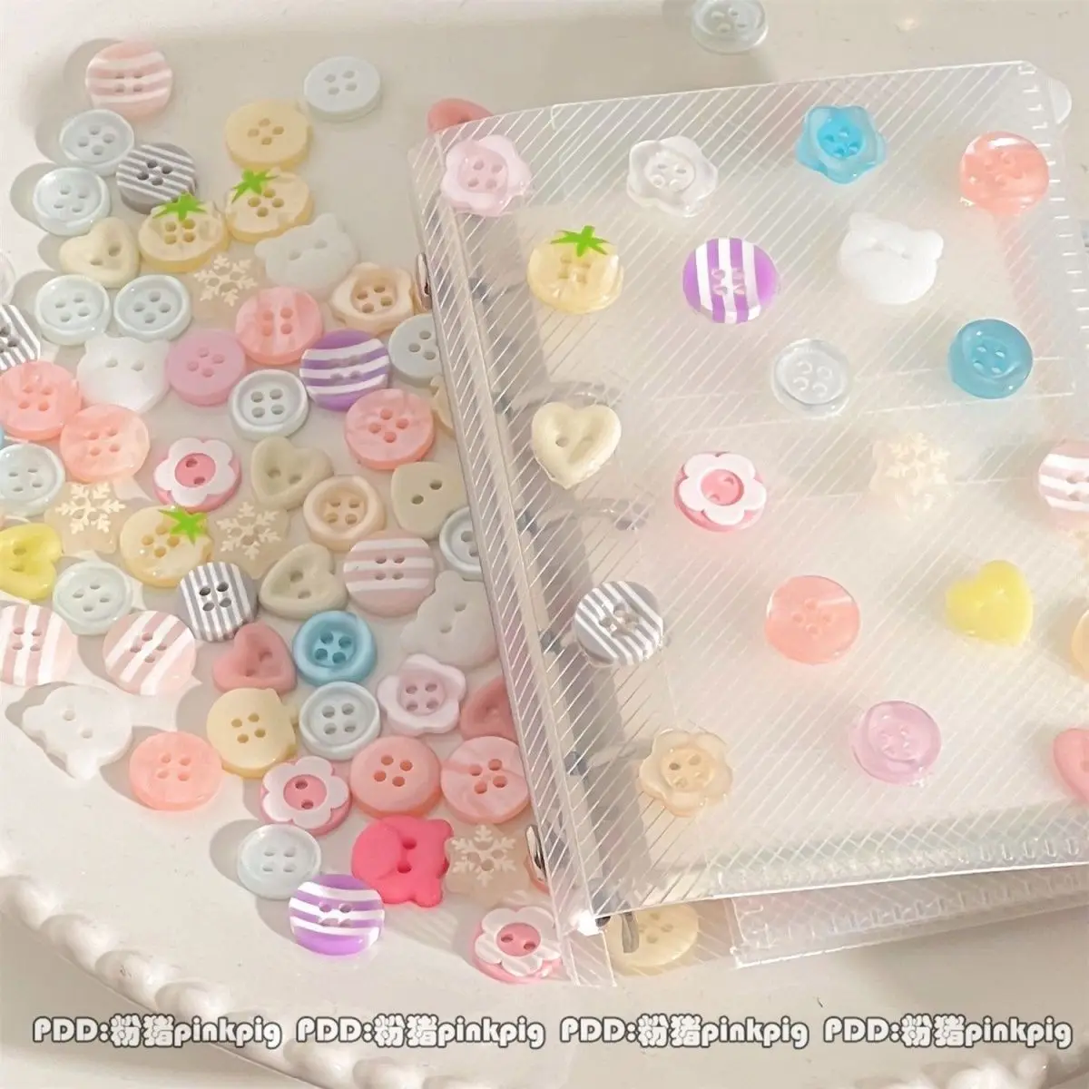 40Pcs Mixed Color Handmade Resin Round 2/4-hole Button for Sewing Clothes Accessories Crafts Scrapbooking DIY Apparel Supplie