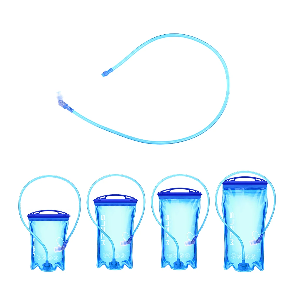 WRELS Foldable Silicone Water Bottle Outdoors Traveling Sport Running Cycling Kettle Water Bottle BPA Free 500ml With Straw