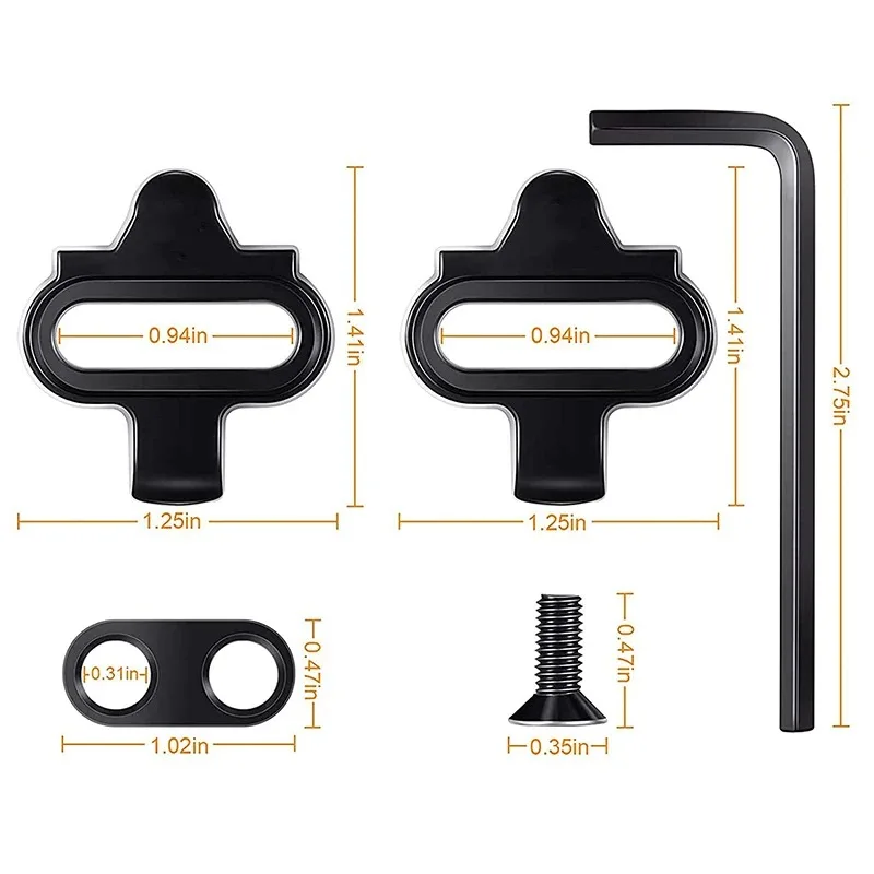 Mountain Bike Shoes Cleats for Shimano SH51 SPD MTB Cleats Multi-Release Spd Pedal Cycling Shoes Clips Set Bicycle Accessories