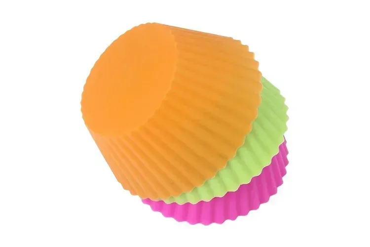 5/10/20/30pcs/lot Silicone Cake Mold Round Heart Shape Muffin Cupcake Baking Molds Home Kitchen Bakeware Resistant and Soft