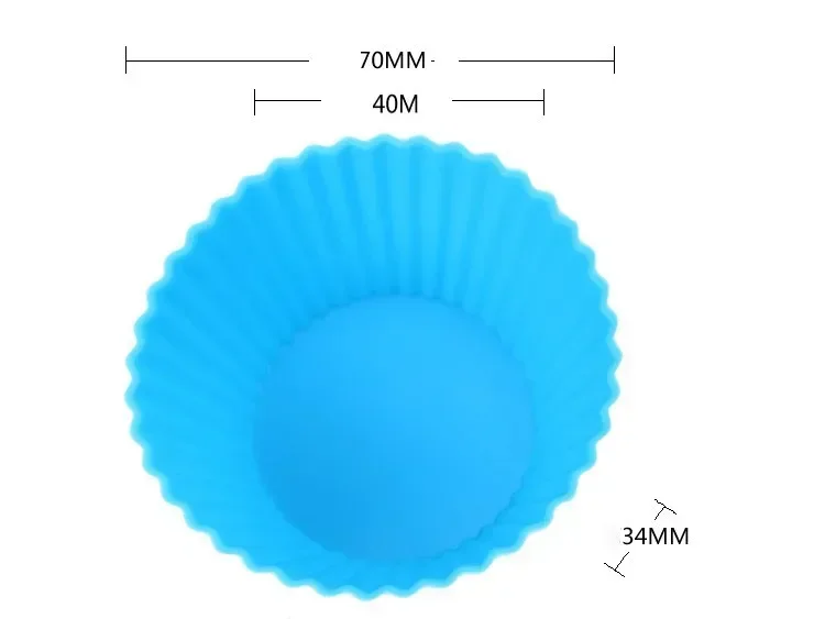 5/10/20/30pcs/lot Silicone Cake Mold Round Heart Shape Muffin Cupcake Baking Molds Home Kitchen Bakeware Resistant and Soft