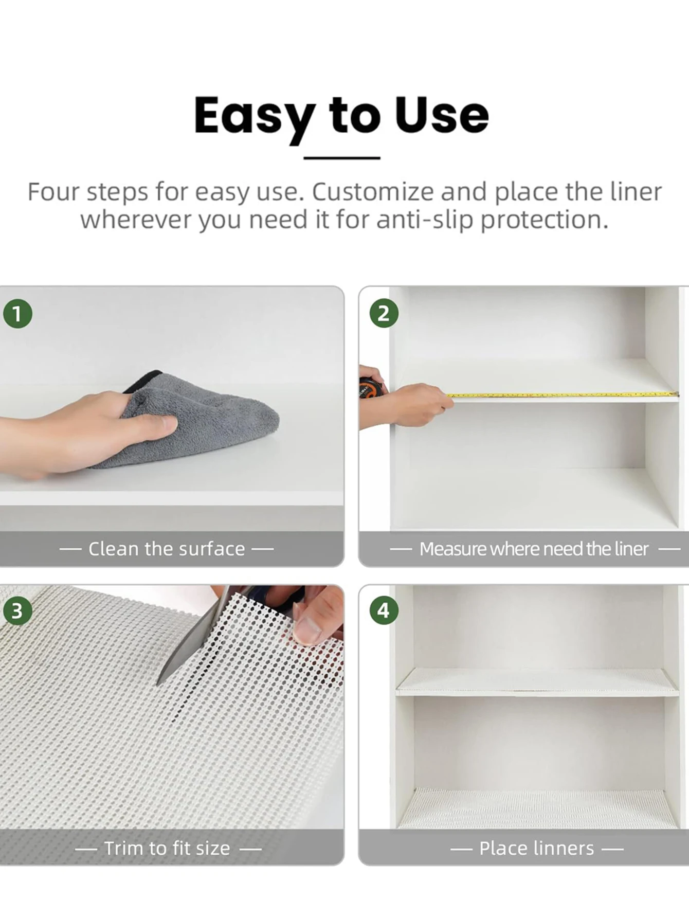 Silicone Anti-slip Mat Non-stick Anti-slip Mat Thickened Drawer Liner for Dressing Table Bathroom Cabinet Tableware Storage Mat