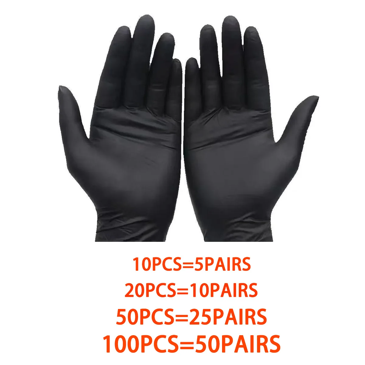 S/M/L/Xl Bag Black Pvc Disposable Cleaning Gloves Waterproof Kitchen Cleaning Tattoo Hairdressing Gloves 10/20/50/100PCS