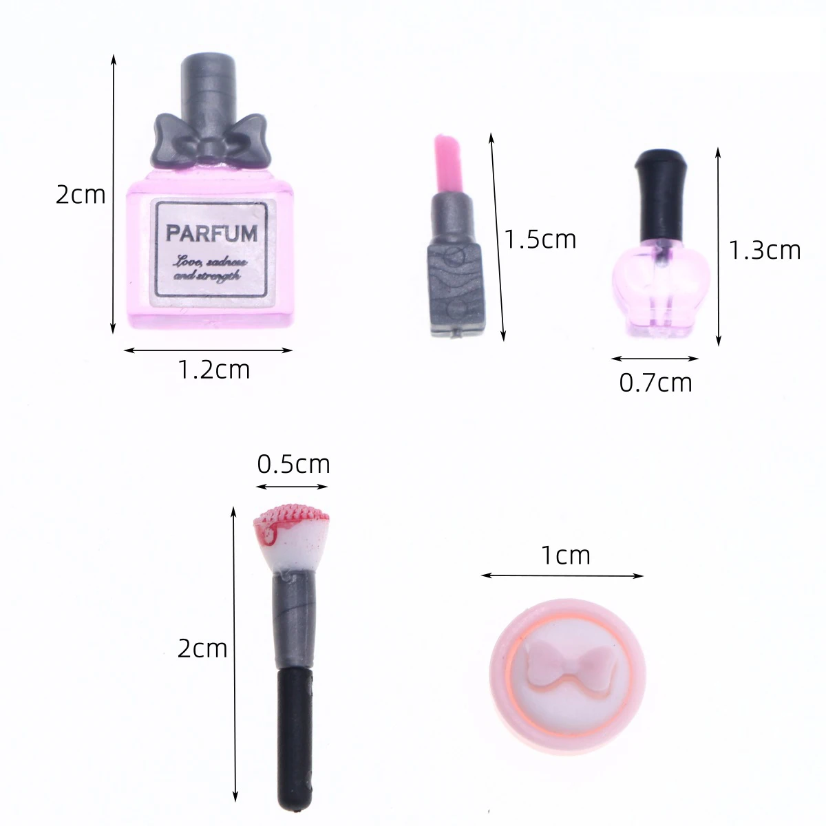 1Set Dollhouse Mini Cosmetics Lipstick Perfume Miniature Fashion Scene Doll Toiletry Model Accessories Mini Beauty Props