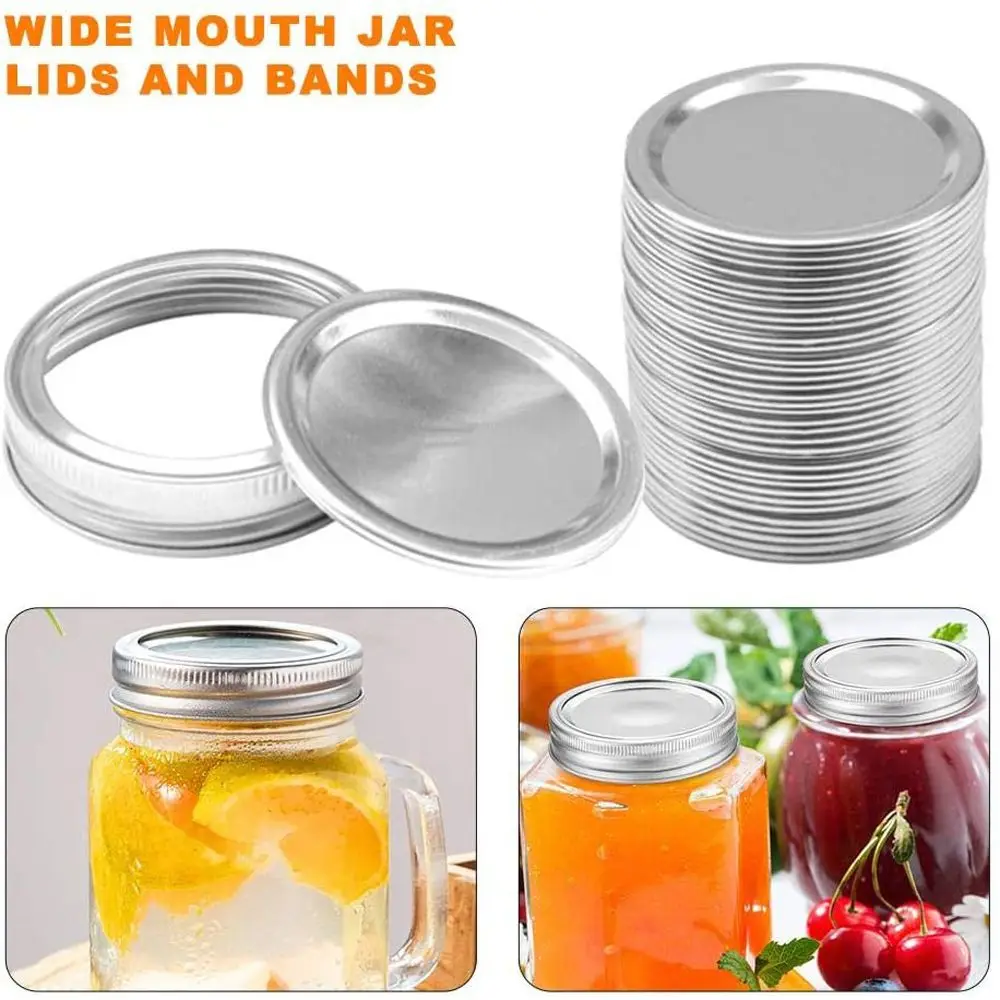 10/20PCS Canning Lids Regular/Wide Mouth Mason Jar Lids Split-type Wide Mouth Tinplate Storage Bands Jar Caps Mason Jar Lid