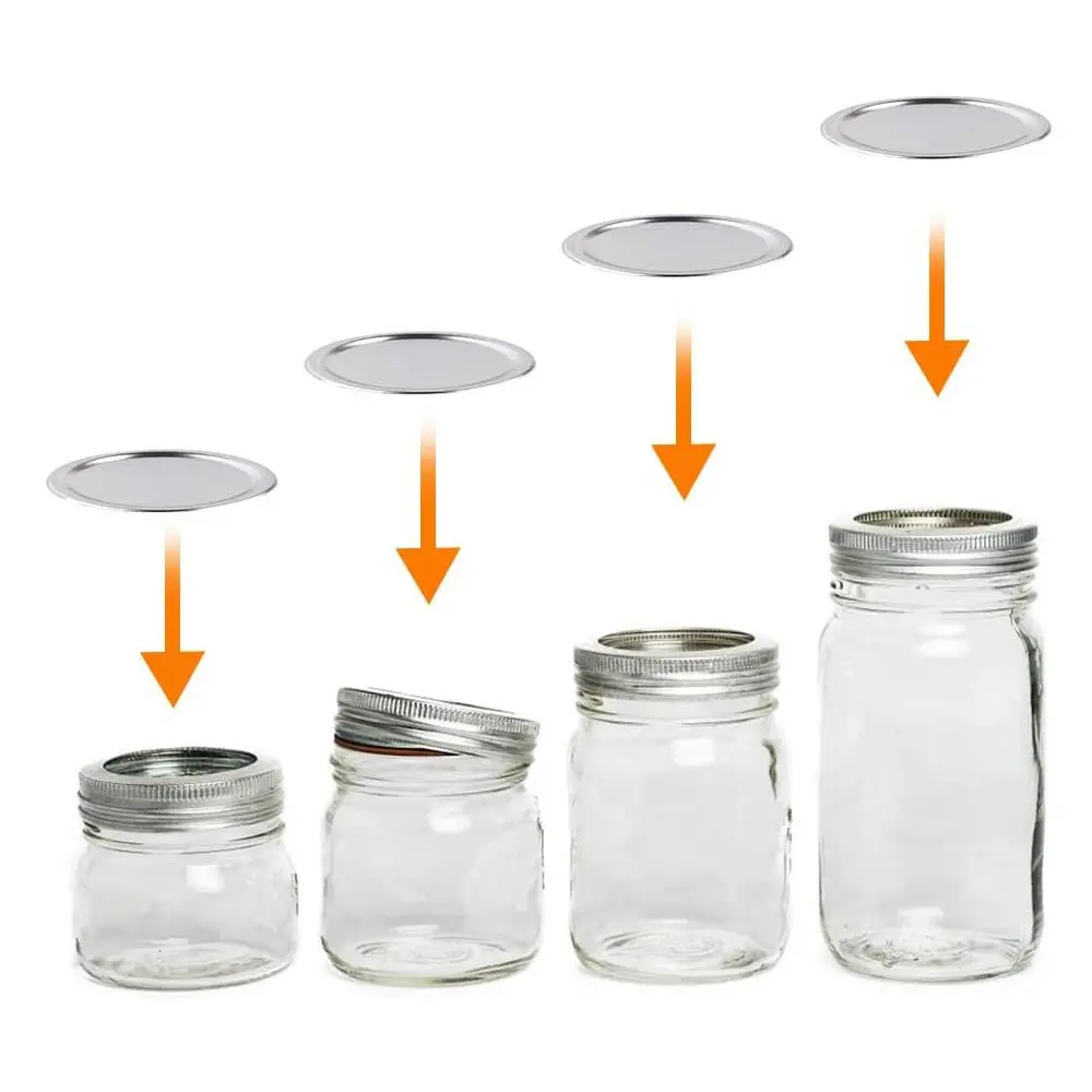 10/20PCS Canning Lids Regular/Wide Mouth Mason Jar Lids Split-type Wide Mouth Tinplate Storage Bands Jar Caps Mason Jar Lid