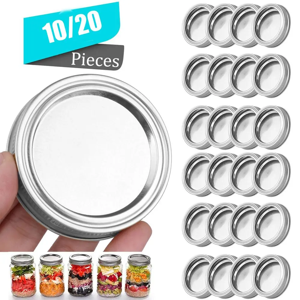 10/20PCS Canning Lids Regular/Wide Mouth Mason Jar Lids Split-type Wide Mouth Tinplate Storage Bands Jar Caps Mason Jar Lid