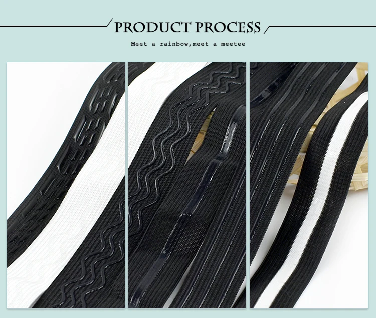 2/5Meters 10-50mm Silicone Elastic Band for Underwear Non-slip Bra Rubber Tape Waist Belt Stretch Ribbon DIY Sewing Accessories