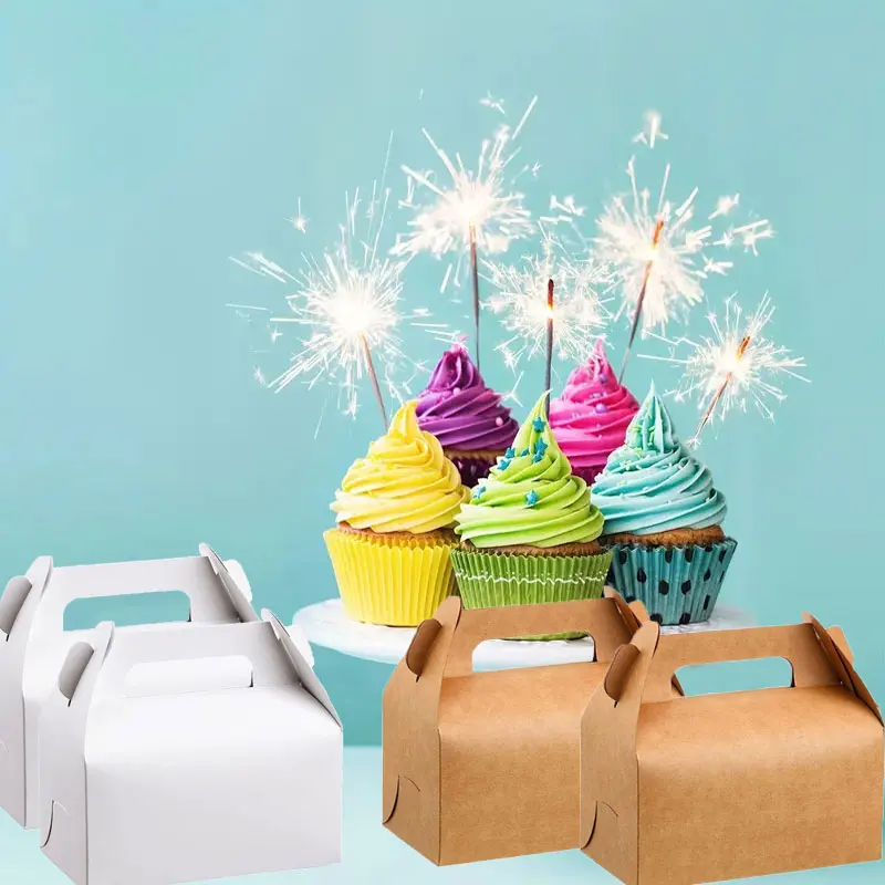 10/30pcs Kraft Paper Gift Box Containers Perfect for Packaging, Wedding, Party, Birthday Decorations and Small Business Supplies