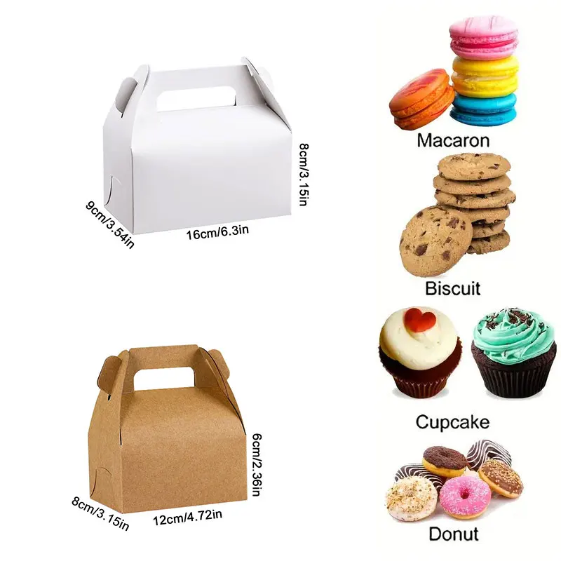10/30pcs Kraft Paper Gift Box Containers Perfect for Packaging, Wedding, Party, Birthday Decorations and Small Business Supplies