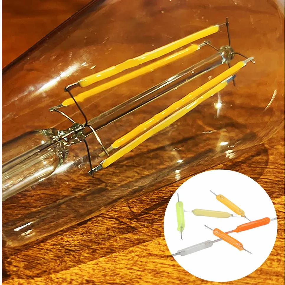 10PCS/Box LED Filament DC3V 5V Edison Bulb Lamp Parts Incandescent Light Diodes Accessories Multicolour Holiday Lighting