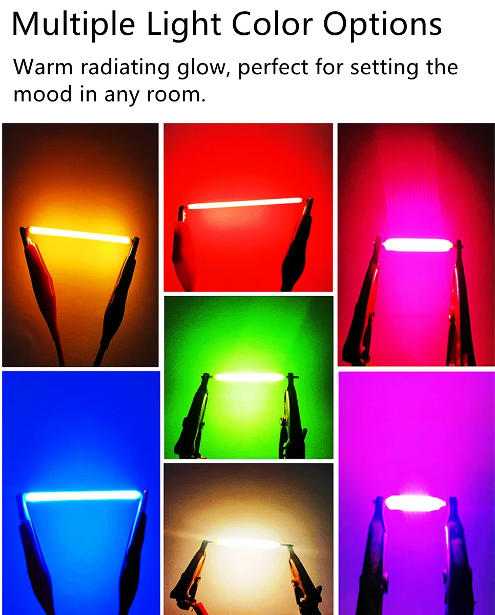 10PCS/Box LED Filament DC3V 5V Edison Bulb Lamp Parts Incandescent Light Diodes Accessories Multicolour Holiday Lighting