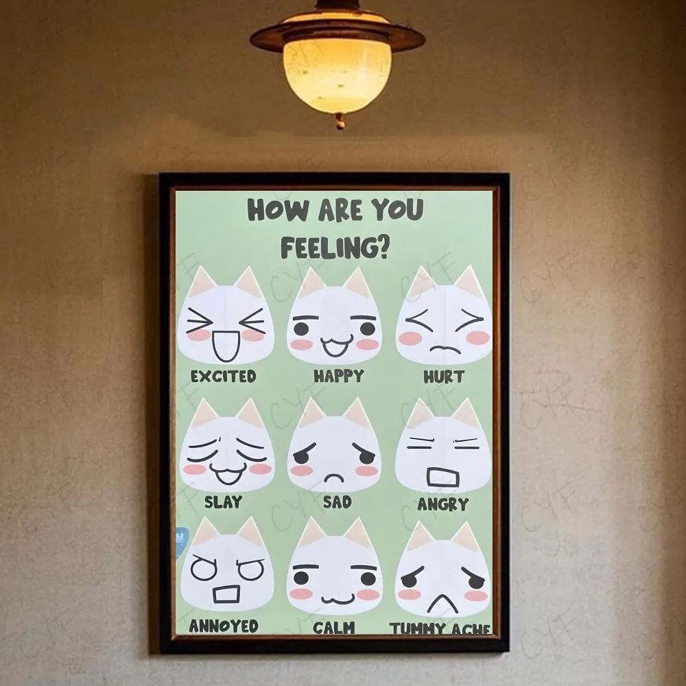 Inoue Toro CUTE Cat Hot Classic Movie Poster HD art sticky wall waterproof home living room bedroom bar aesthetic decoration