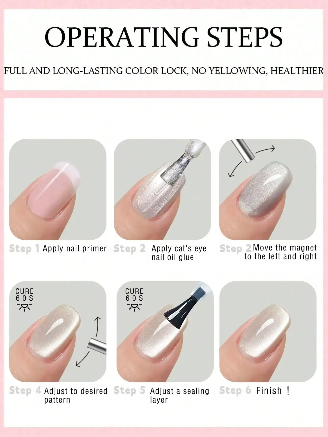 15ml Snow Pear Crushed Ice Cat Eye Gel Nail Polish,  Shiny Bubble-Free UV/LED Quick-Drying Gel Suitable For Nail Art DIY Design