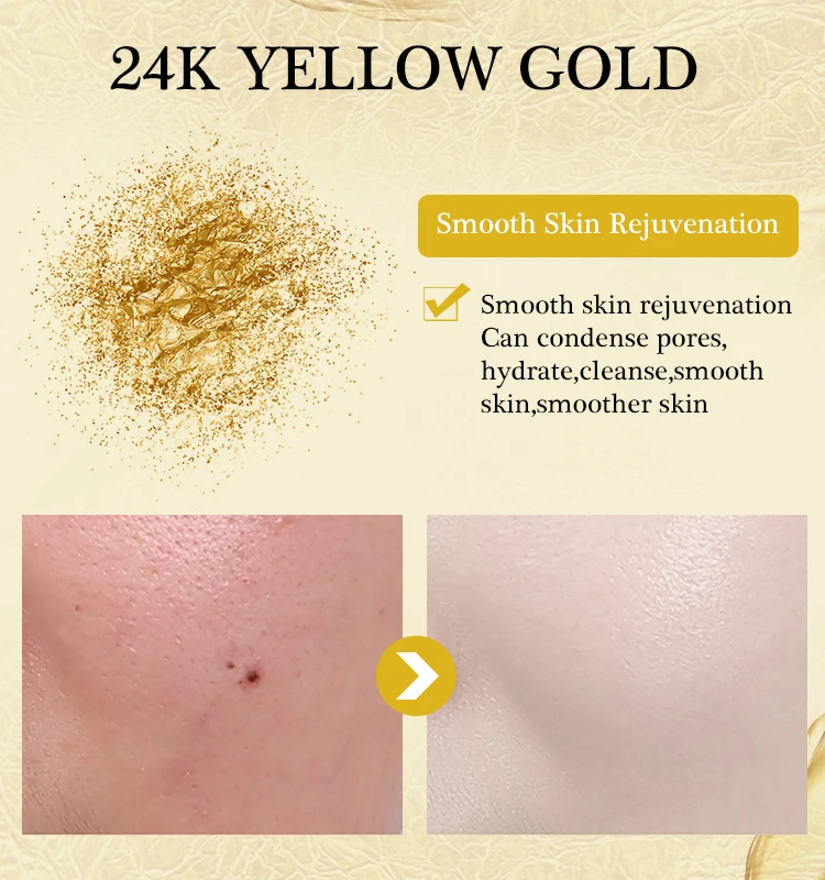 Niacinamide Face Serum 24K Gold Hyaluronic Acid Essence Whitening Dark Spot Corrector Facial Serum Skin Care Products