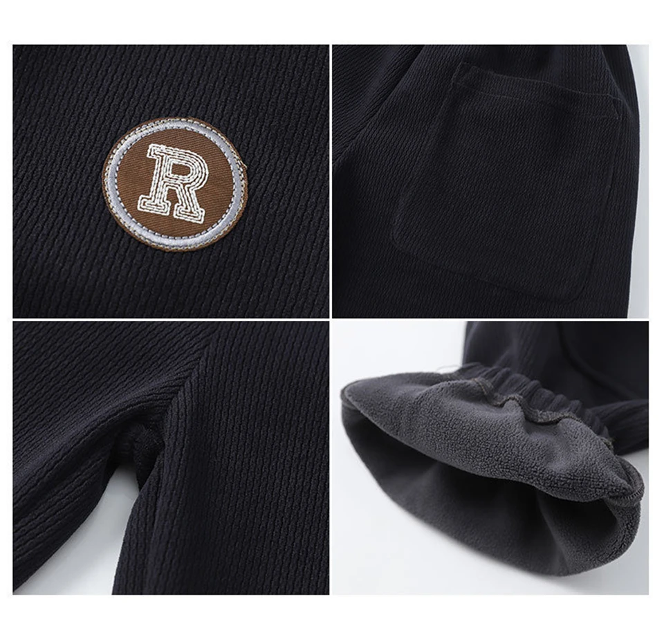 Korean Style Winter Warm Pants Children Sweatpants Thicken Corduroy Boys Casual Pants Boys Sport Pants Kids Loose Long Trousers