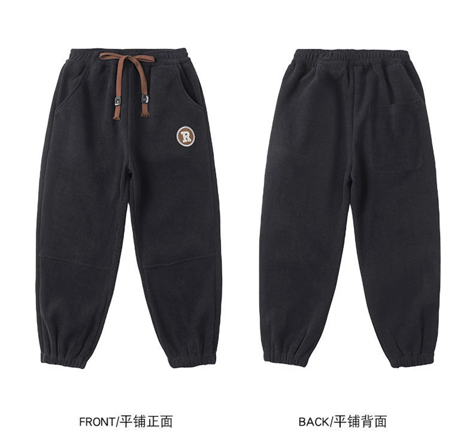 Korean Style Winter Warm Pants Children Sweatpants Thicken Corduroy Boys Casual Pants Boys Sport Pants Kids Loose Long Trousers