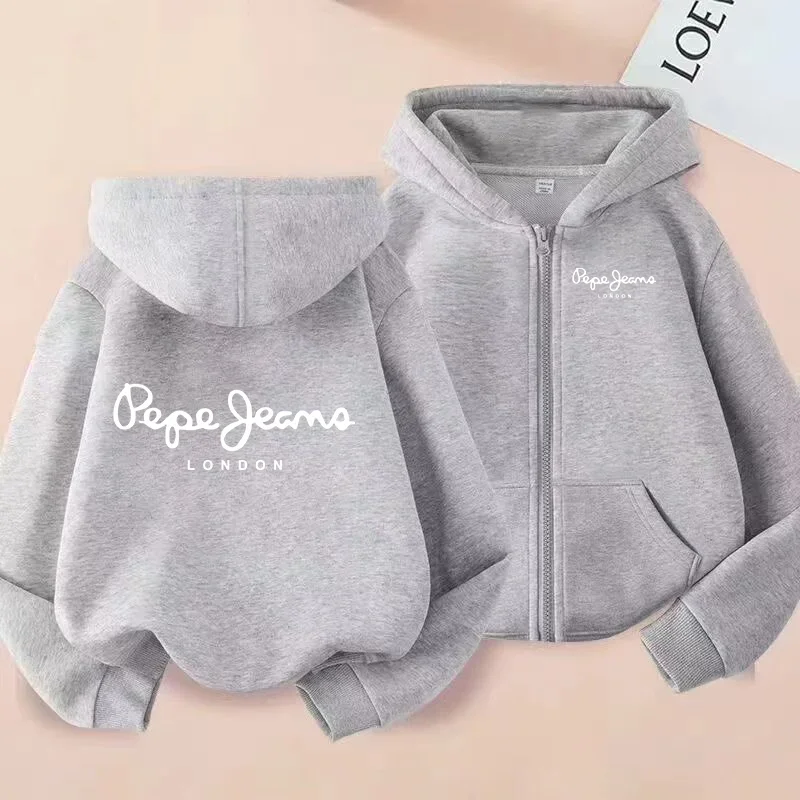 Children's Cardigan Hoodie Zipper Style Sweatshirt Boys Girls3-12Yrs Brand Sports Top Casual Fashion Charming Loose Coat Clothes