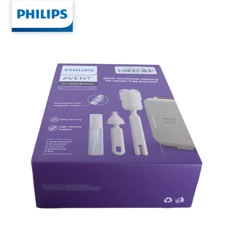 Philips AVENT Bottle Brush Set Multifunctional Baby Bottle Nipple Cleaning Brush Kit For Newborn Infant Feeding Accessories