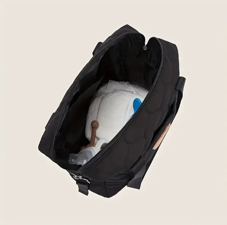 Large Capacity Portable Shoulder Crossbody Bag - Black Parent Bag for Going Out Storage