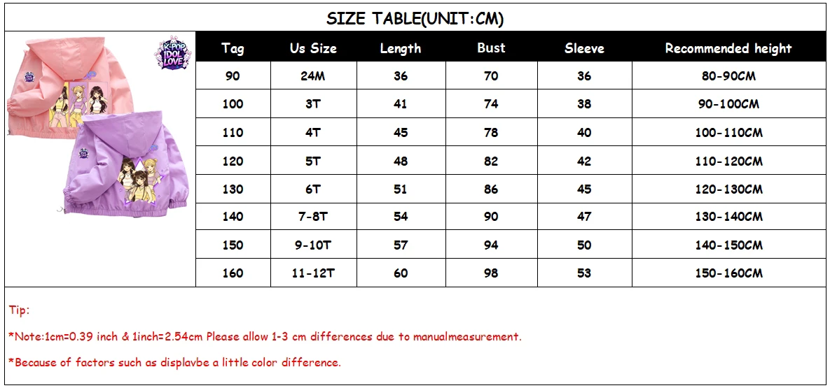 K-pop Idol Print Hooded Jacket for Girls 2026 New Spring Autumn Children Waterproof Windbreaker Coat Kids Daily Casual Outerwear