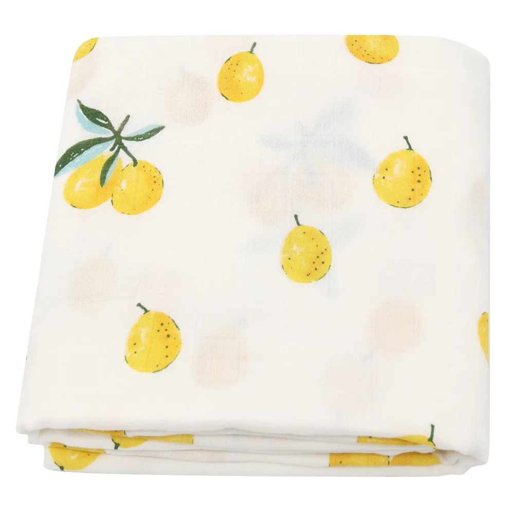 120X120CM Soft Bamboo Cotton Baby Muslin Blanket Swaddle Wrap Infant Stroller Nursing Cover Bath Towel