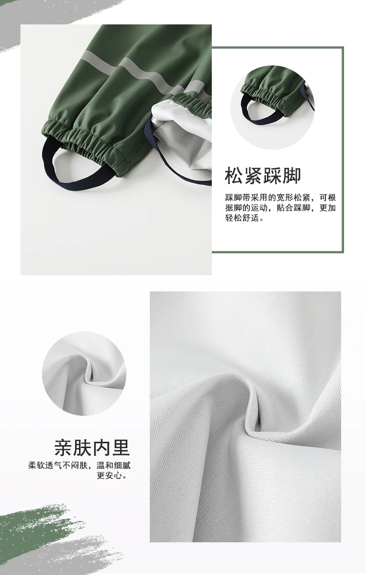 HONEYKING Children's PU Waterproof Rain Pants Toddler Baby Boys Girls Jumpsuit Rompers Kids Rain Overalls Suspenders Pants