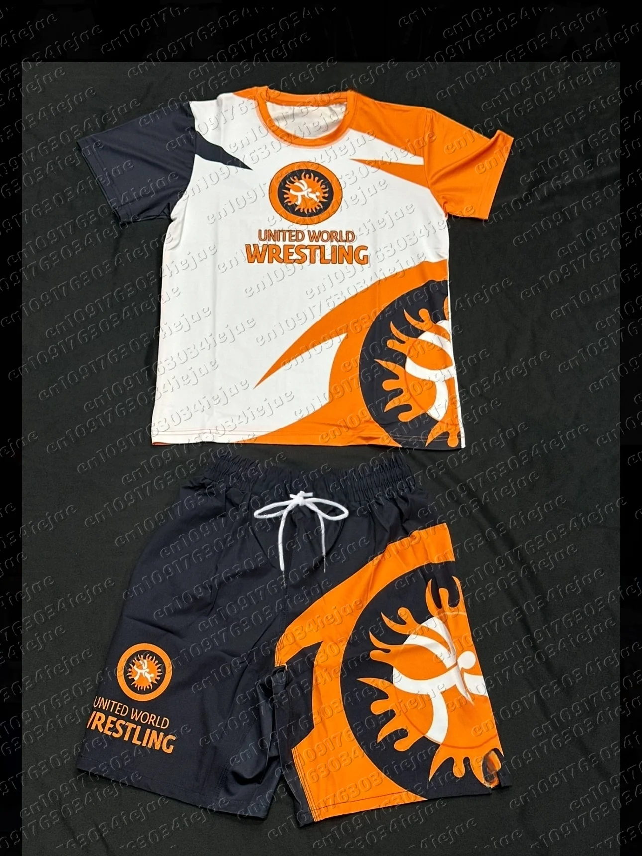 Adult Children Wrestling Sports Set Quick Drying Breathable Rash Guard T-shirts and Shorts Training Combat Sportswear Suit